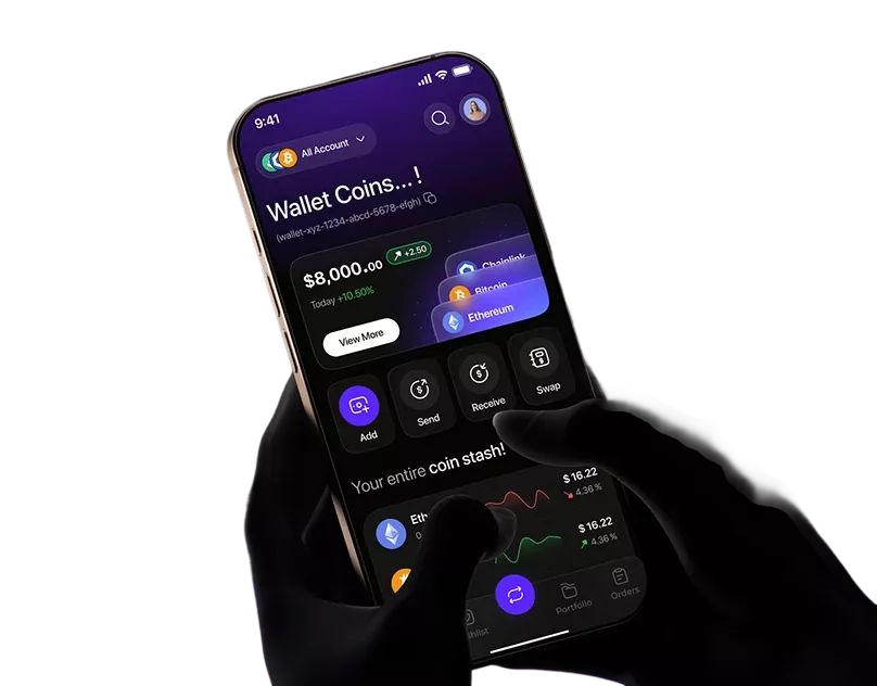 Mobile app mockup